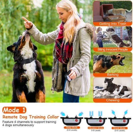 990 ft Wireless Dog Fence &amp; Remote Training Collar – 4 Channels, IPX6, Rechargeable – view 3