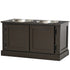 Raised Dog Feeder with Storage Cabinet and 2 Stainless Steel Bowls for Large Dogs, Coffee – view 9