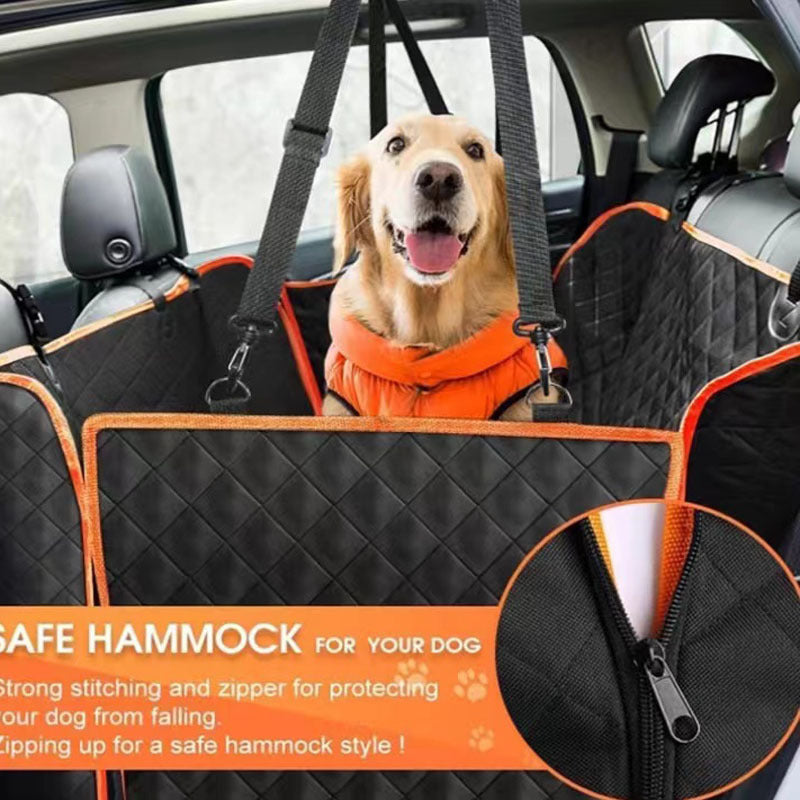 Waterproof Dog Back Seat Cover – Hammock with Storage Pockets – view 3