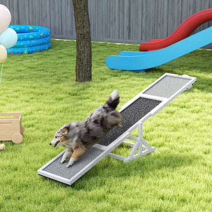 Wooden Dog Agility Seesaw for Training and Exercise, Anti-Slip Surface, 82.7 in Long – view 2