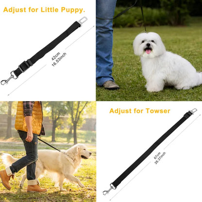 Dog Seat Belt for Car – 2 Pack Adjustable Pet Safety Restraint with Swivel Clip – view 6