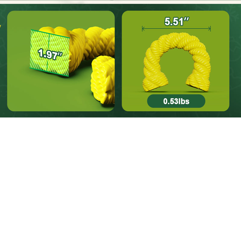 Natural Rubber Horseshoe Dog Chew Toy for Medium and Large Dogs, Green – view 8