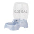 Gravity Water Dispenser for Kittens & Puppies – Extra Small 1/4 Gallon Bowl, White