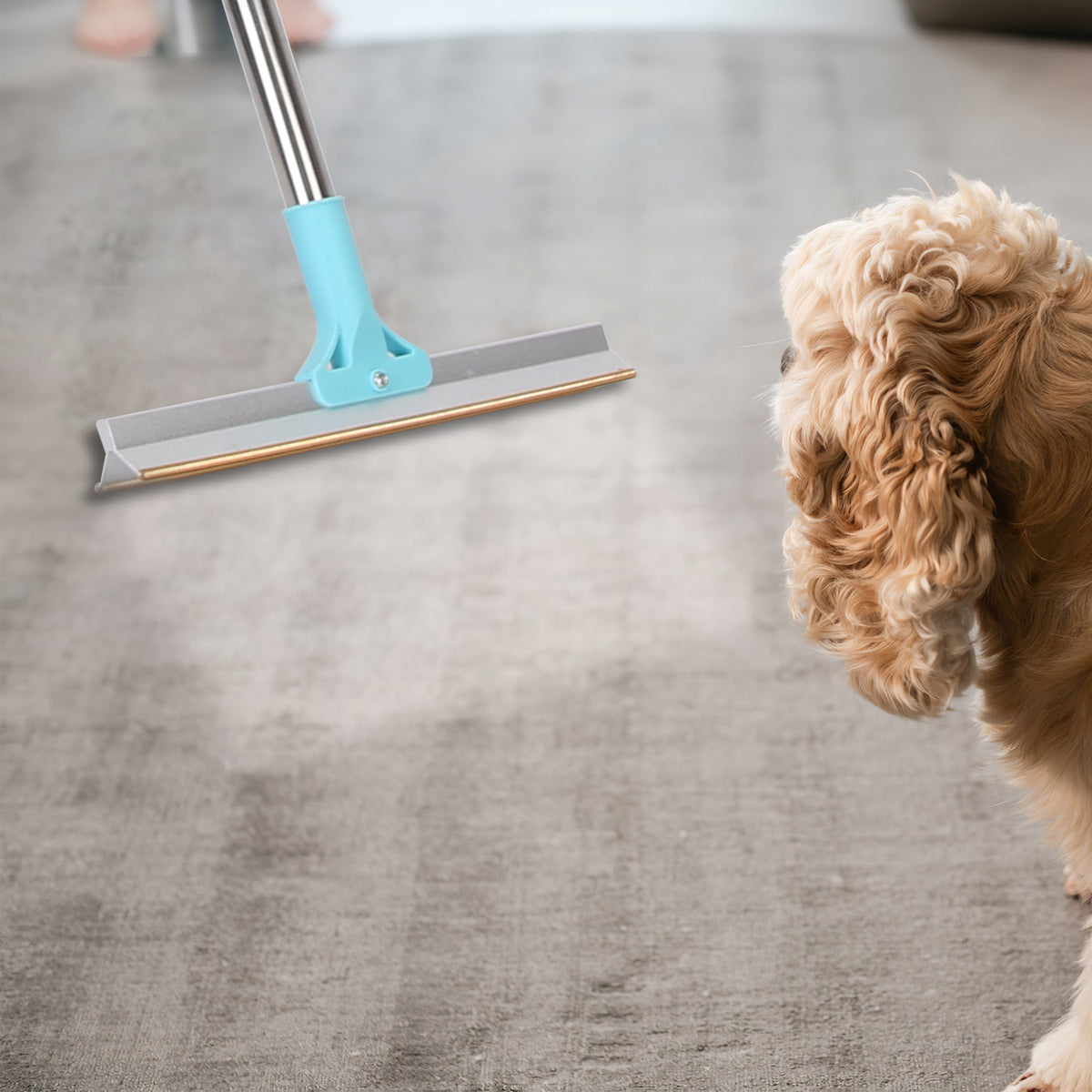 Pet Hair Removal Rake with Telescopic Handle – Copper-Edge Fur Scraper for Carpets and Rugs – view 9