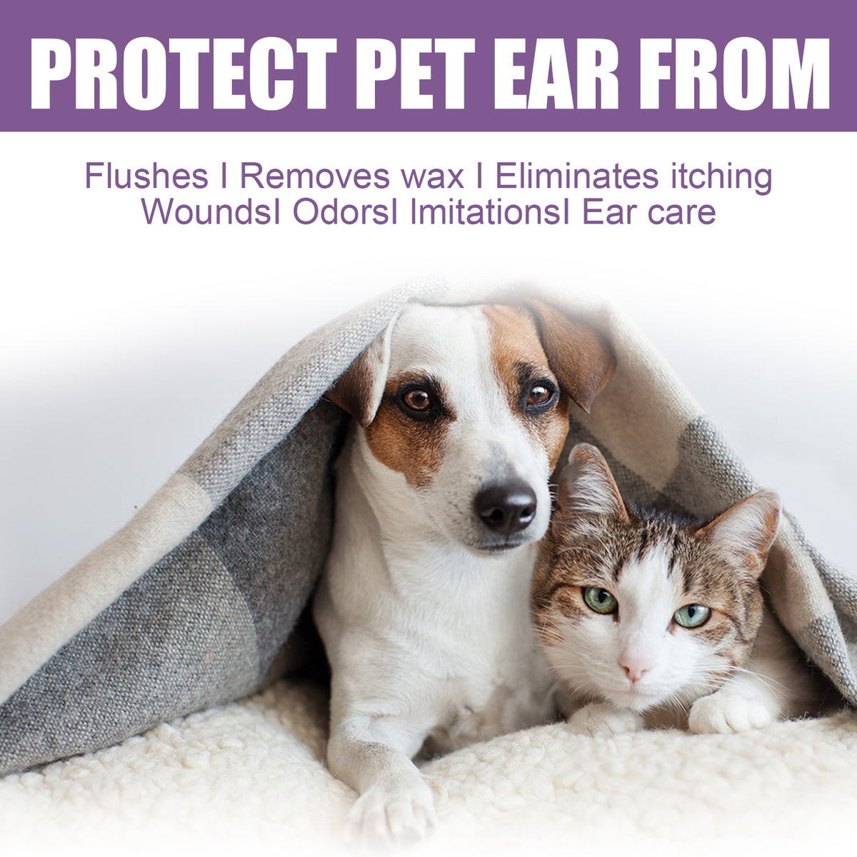 Alcohol-Free Pet Ear Rinse for Dogs and Cats – 4 fl oz (118 ml) with Cotton Swabs – view 8