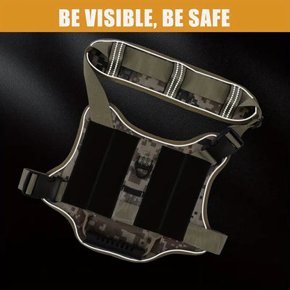 Tactical Service Dog Harness with Handle – Adjustable, Reflective Vest for Walking &amp; Training, S–L – view 6