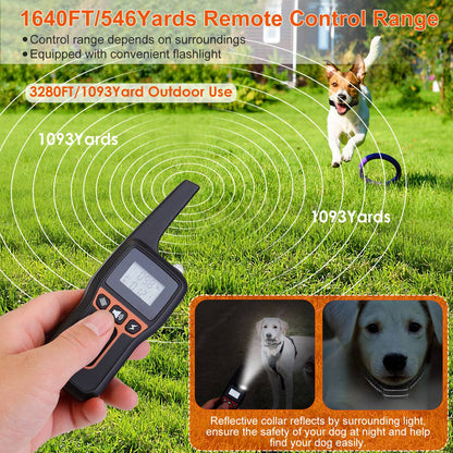 3280 ft Remote Dog Training Collar – Beep, Vibration &amp; Static (1–100), IP67, Set or Receiver Only – view 8