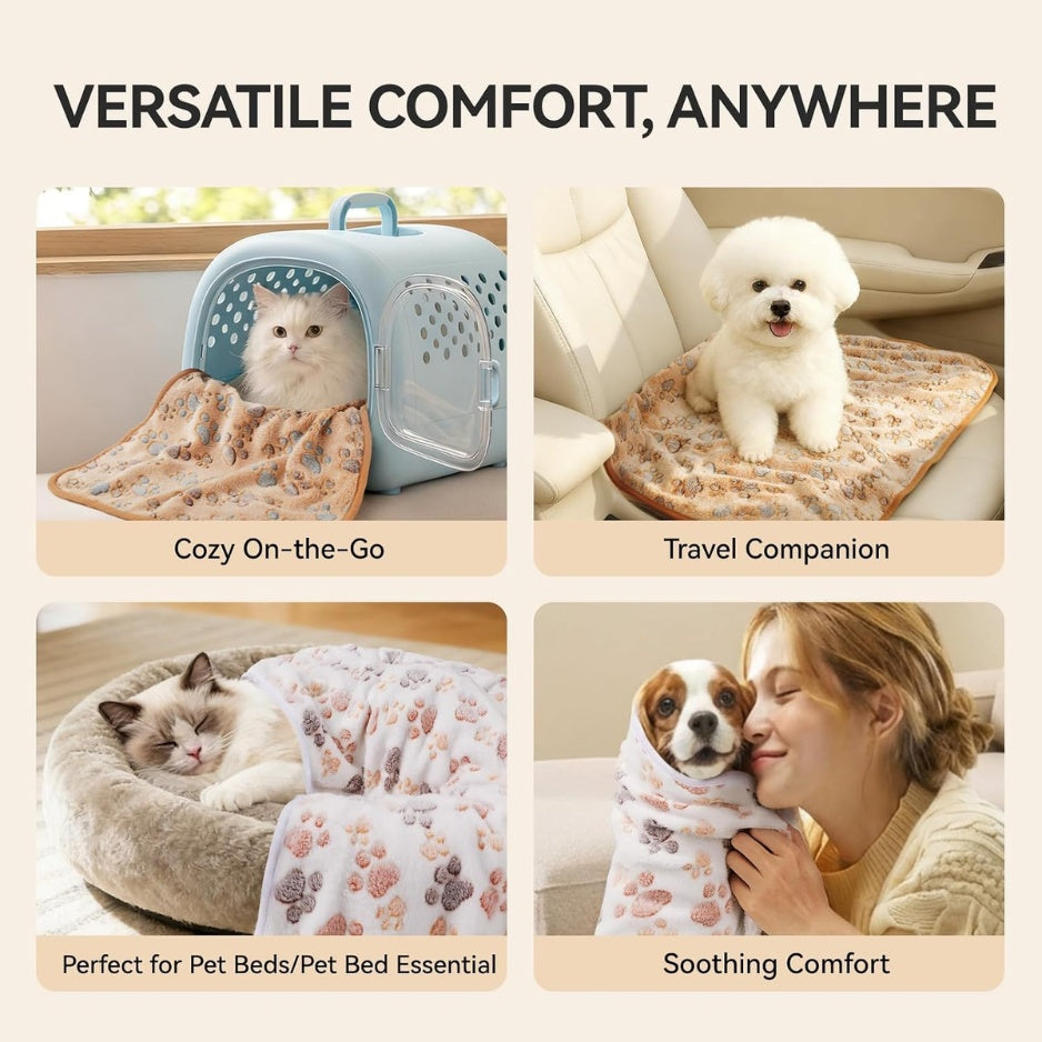 Soft Fleece Dog Blankets, 3-Pack – Fluffy Pet Throws for Beds, Sofas &amp; Crates – view 2