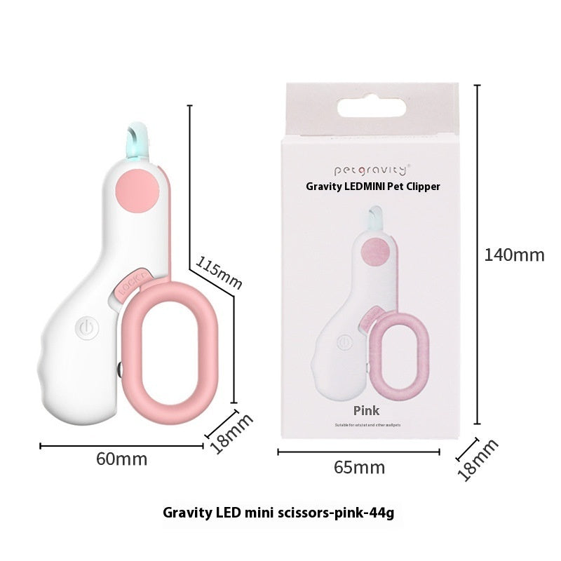 LED Cat Nail Clippers with Light – Stainless Steel Blade, 15 cm or Mini 10 cm, Pink or Blue – view 6