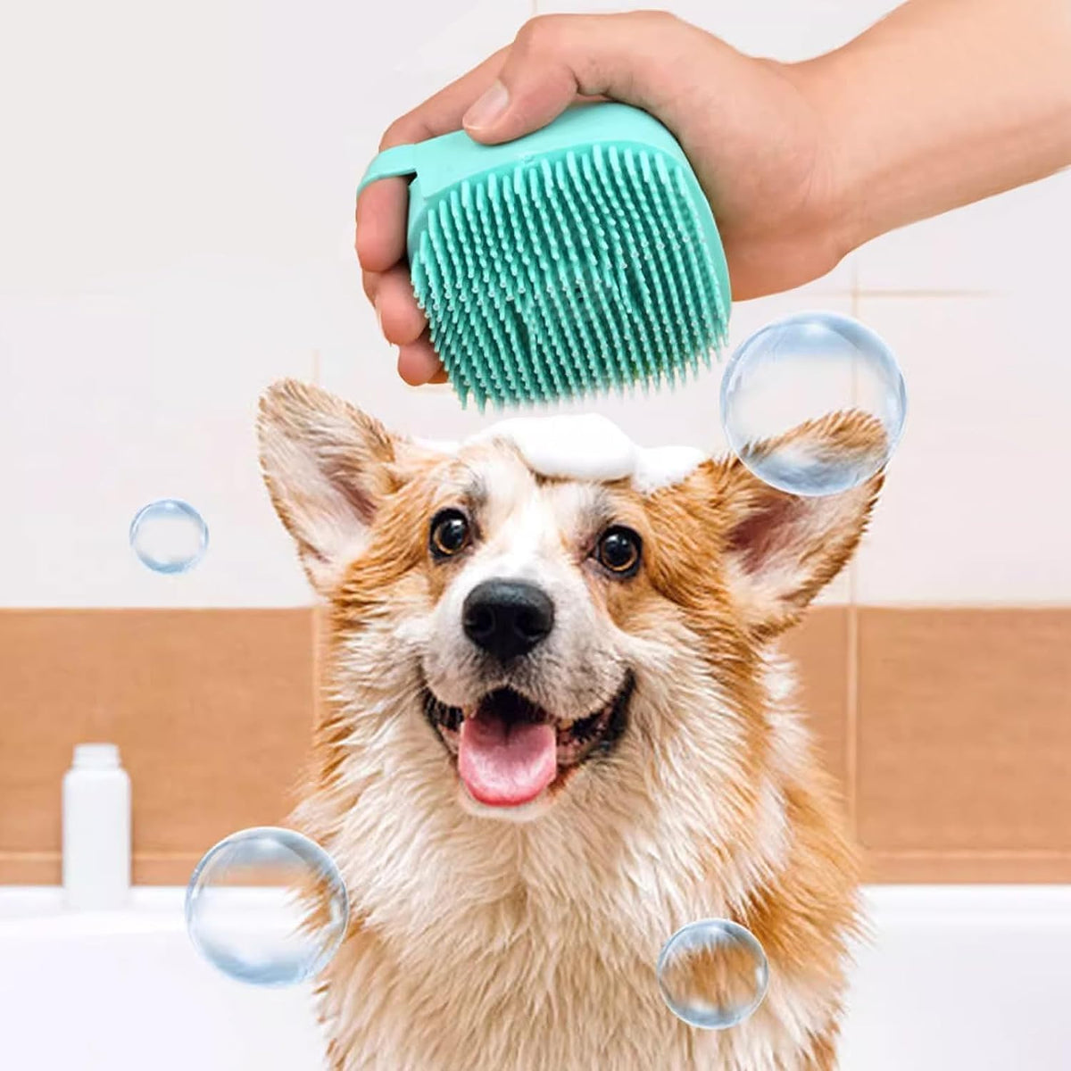 7-Piece Pet Grooming Kit – Self-Cleaning Slicker Brush, Flea Comb, Nail Clipper and Bath Brush – view 5