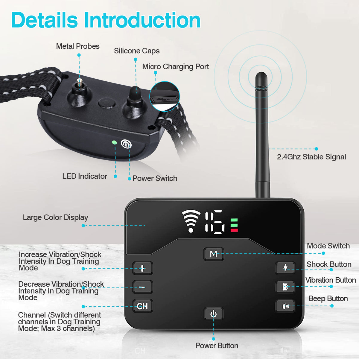 2-in-1 Wireless Dog Fence &amp; Training Collar – 20–850 ft, IPX6, 1 or 2 Collars – view 6