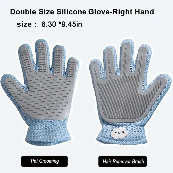 2-in-1 Pet Grooming Glove – Double-Sided Deshedding Brush &amp; Hair Remover for Cats and Dogs – view 2