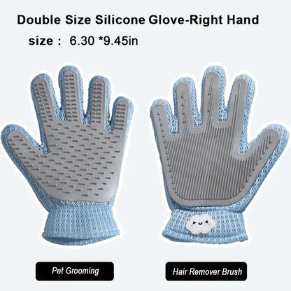 2-in-1 Pet Grooming Glove – Double-Sided Deshedding Brush &amp; Hair Remover for Cats and Dogs – view 2