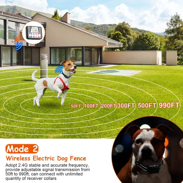 990 ft Wireless Dog Fence with Remote Trainer – Beep, Vibration &amp; Static, IPX6 – view 3