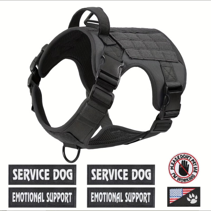 Tactical Dog Harness Vest with Metal Buckle – No-Pull, Reflective for Medium &amp; Large Dogs – view 7