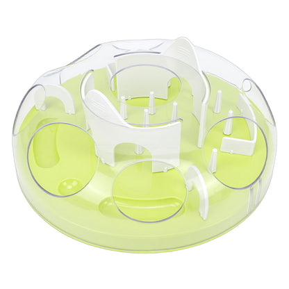 Interactive Cat Puzzle Feeder – Food-Hiding Enrichment Toy with Adjustable Outlet, Green – view 3
