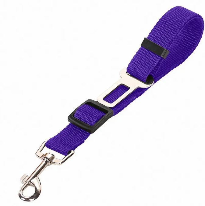 Adjustable Dog Car Seat Belt – Durable Nylon Pet Safety Leash for Dogs &amp; Cats, Blue, Black or Red – view 4