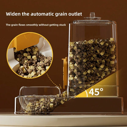 2-in-1 Gravity Pet Feeder and Water Dispenser – 2300 ml Food &amp; 1000 ml Water, Green – view 9