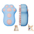 Rechargeable Paw-Shaped Pet Mist Brush – Spray Grooming Comb with Soft Silicone Teeth, Blue