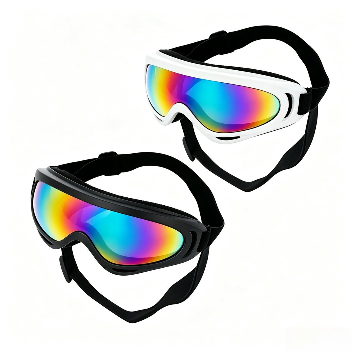 Dog Sunglasses 2-Pack – Anti-UV Windproof Goggles for Small Dogs &amp; Cats, Adjustable Straps, Black &amp; White – view 4