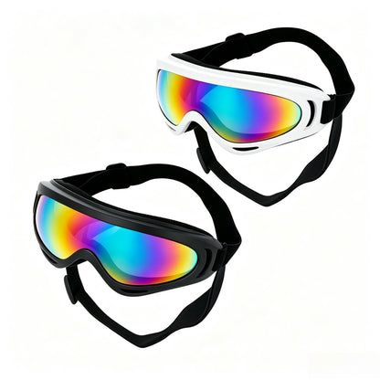Dog Sunglasses 2-Pack – Anti-UV Windproof Goggles for Small Dogs &amp; Cats, Adjustable Straps, Black &amp; White – view 4