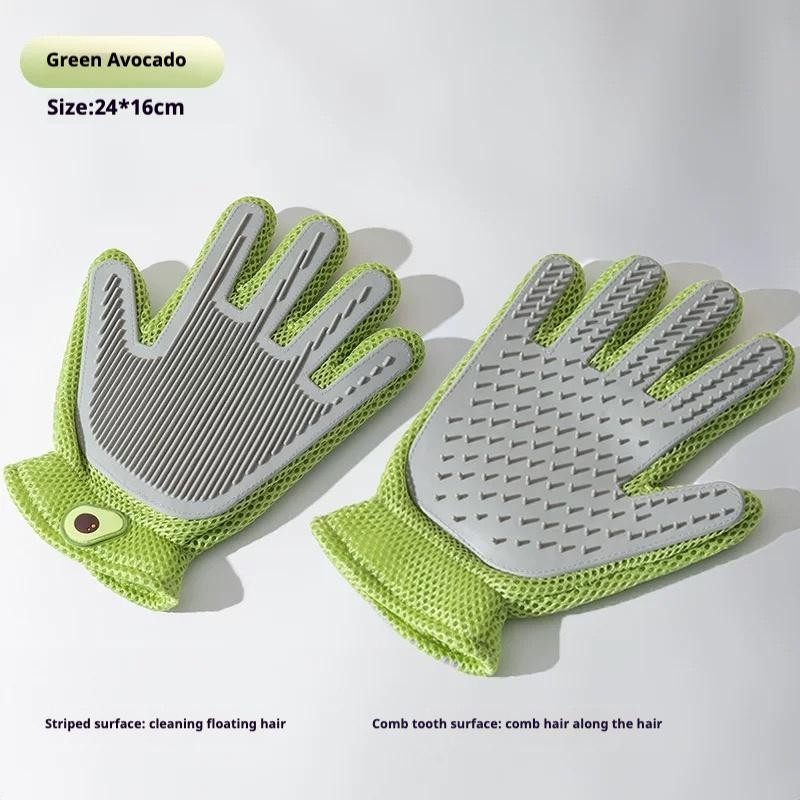 Double-Sided Pet Grooming Glove for Cats and Dogs – Silicone Hair Removal Glove Brush – view 10
