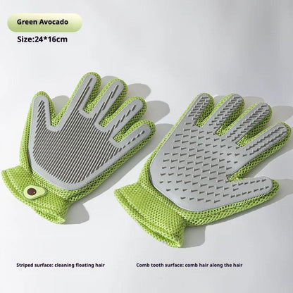 Double-Sided Pet Grooming Glove for Cats and Dogs – Silicone Hair Removal Glove Brush – view 10