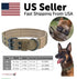 Wide Tactical Nylon Dog Collar – Heavy Duty 1.65" Width, Metal Buckle, Neoprene Lined, Brown