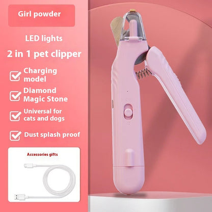 2-in-1 Pet Nail Clipper and Grinder with Dual LED Lights, Dust Guard and Type-C Charging – view 12