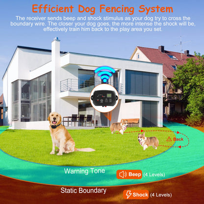 In-Ground Dog Fence System – 0.75 Acre, 100 Adjustable Levels, IPX7 Rechargeable Collar – view 2