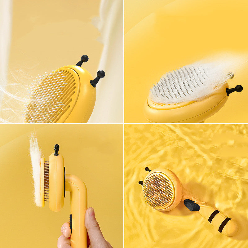 Bee-Shaped Cat Pin Comb – Small Stainless Steel Fine Needle Grooming Comb – view 3