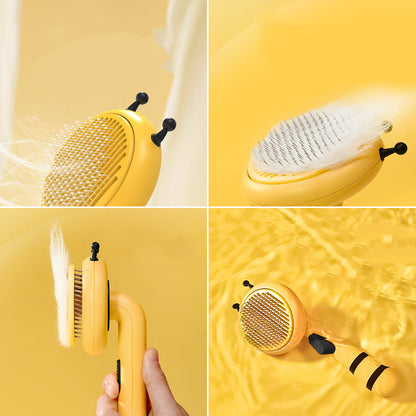 Bee-Shaped Cat Pin Comb – Small Stainless Steel Fine Needle Grooming Comb – view 3
