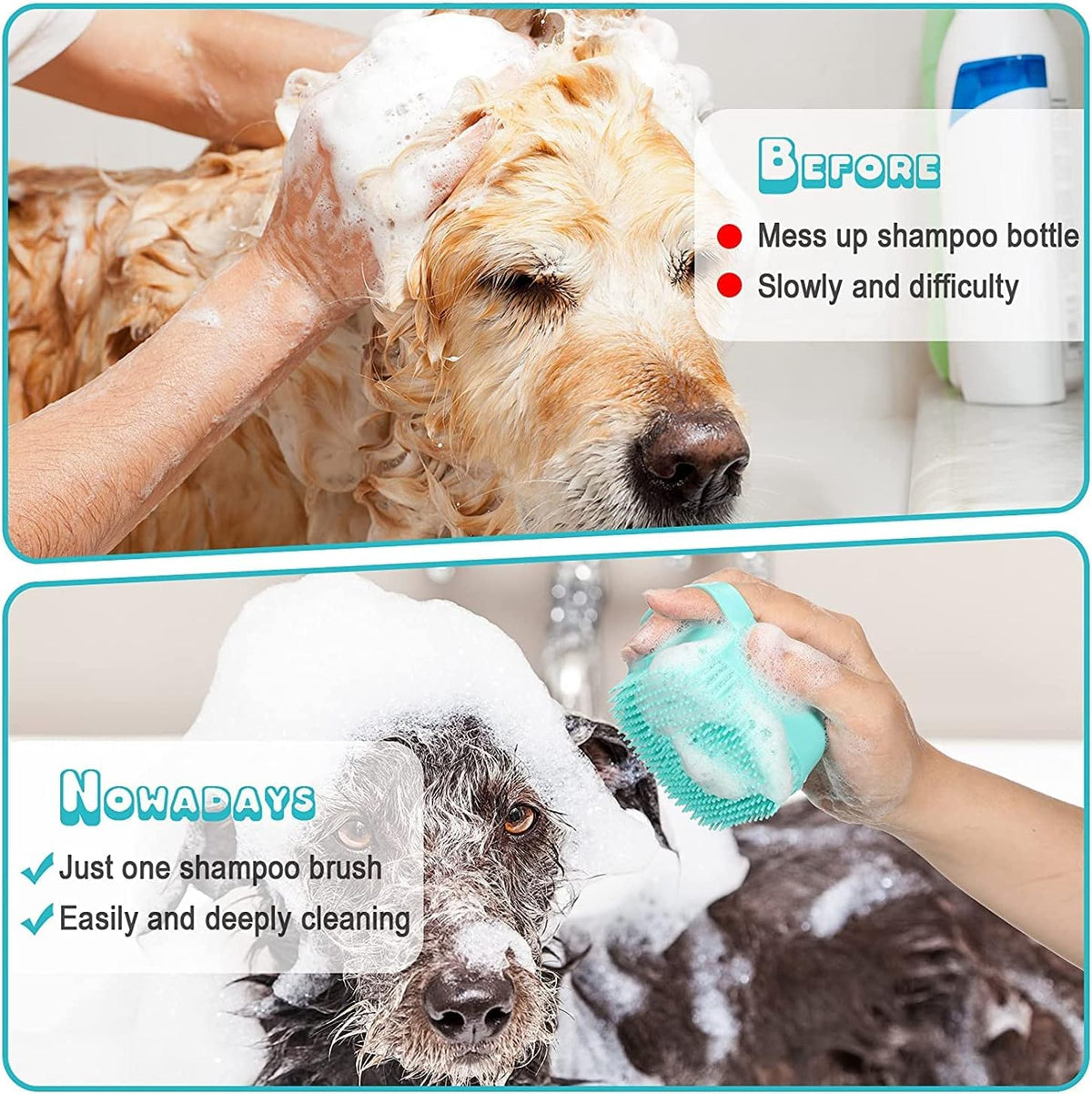 7-Piece Pet Grooming Kit – Self-Cleaning Slicker Brush, Flea Comb, Nail Clipper and Bath Brush – view 8