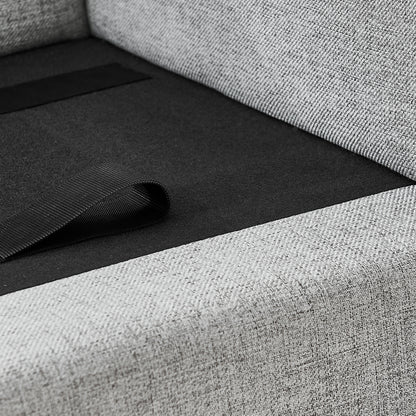 Oversized Linen Dog Sofa – Curved Armrests, Raised Frame, Thick Cushion, for Large Dogs, Light Grey – view 6