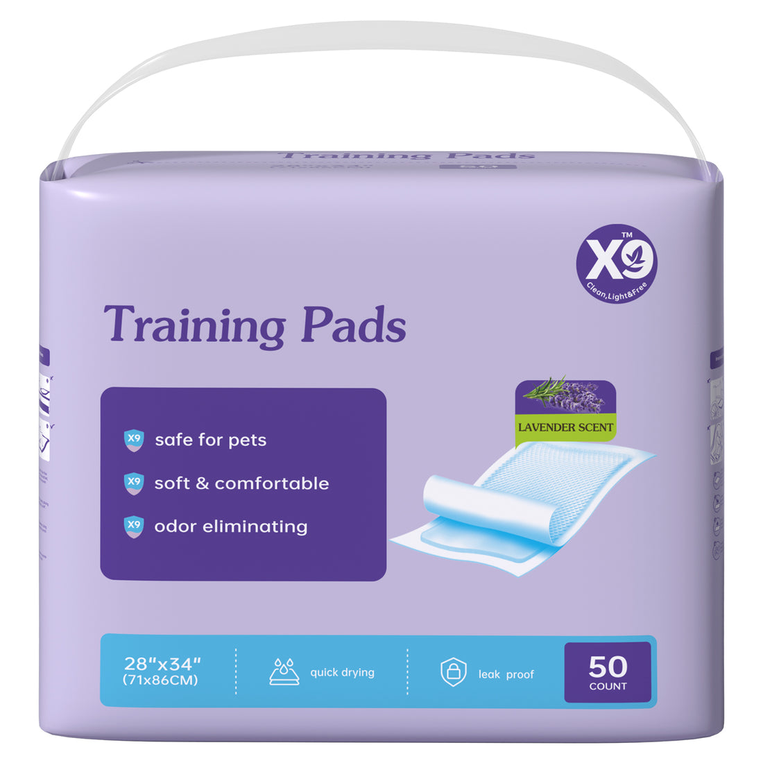 Lavender Scented Dog Training Pads – Leak-Proof Puppy Pee Pads – view 2