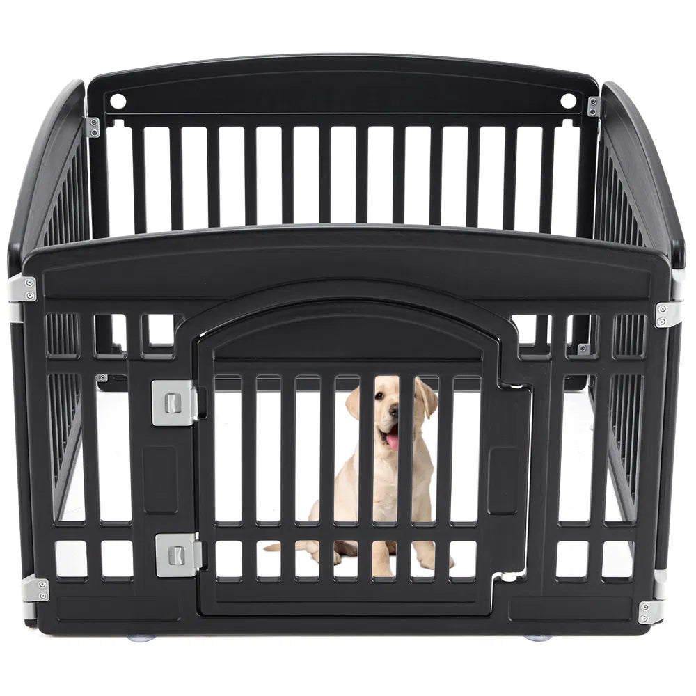 Folding Plastic Pet Playpen – Portable Dog Fence for Small to Medium Dogs, Easy to Clean – view 8
