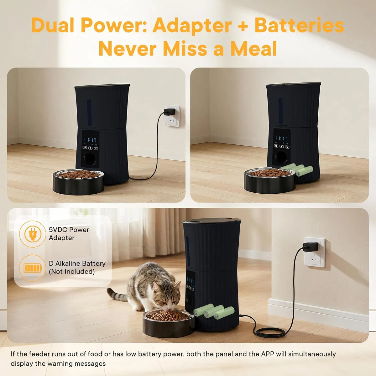 Wi-Fi Smart Pet Feeder, 4 L – App-Controlled Automatic Food Dispenser for Cats &amp; Dogs – view 7