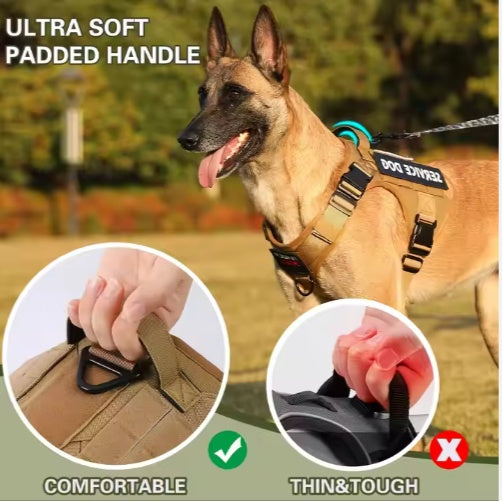 Tactical Dog Harness Vest with Metal Buckle – No-Pull, Reflective for Medium &amp; Large Dogs – view 4