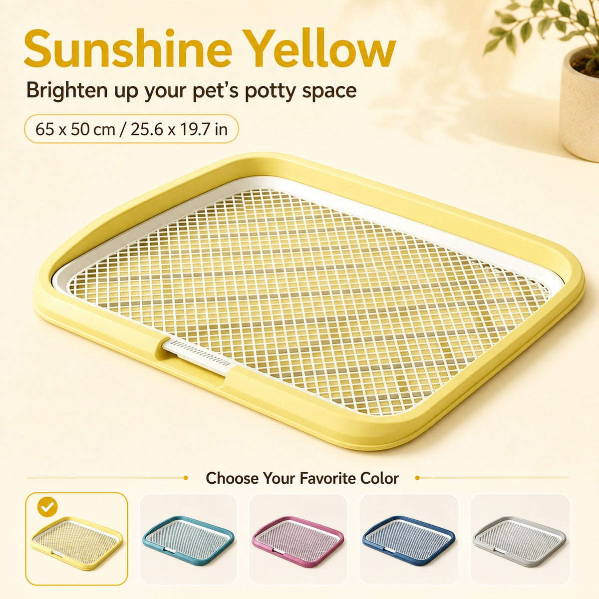Dog Potty Tray with Removable Mesh Grate – Leak-Proof Indoor Dog Toilet, 25.6 x 19.7 in – view 14