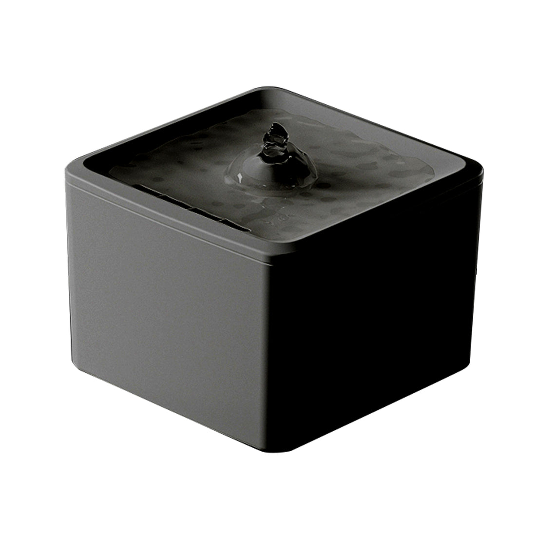 Square Pet Water Dispenser – Simple Water Station for Cats &amp; Dogs, White or Black – view 2