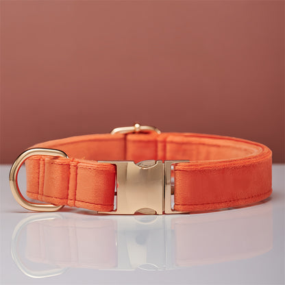 Velvet Dog Collar and Leash Set with Bow – Soft Cotton-Lined Collar, 8 Colors, XS–L – view 20