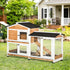 Outdoor Wooden Rabbit Hutch on Wheels – Ramp, Pull-Out Trays, Asphalt Roof, for 1–3 Rabbits – view 6