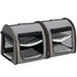 39" Double Cat Carrier with Divider – Foldable Soft-Sided Pet Crate, 2 Compartments, Light Gray – view 9