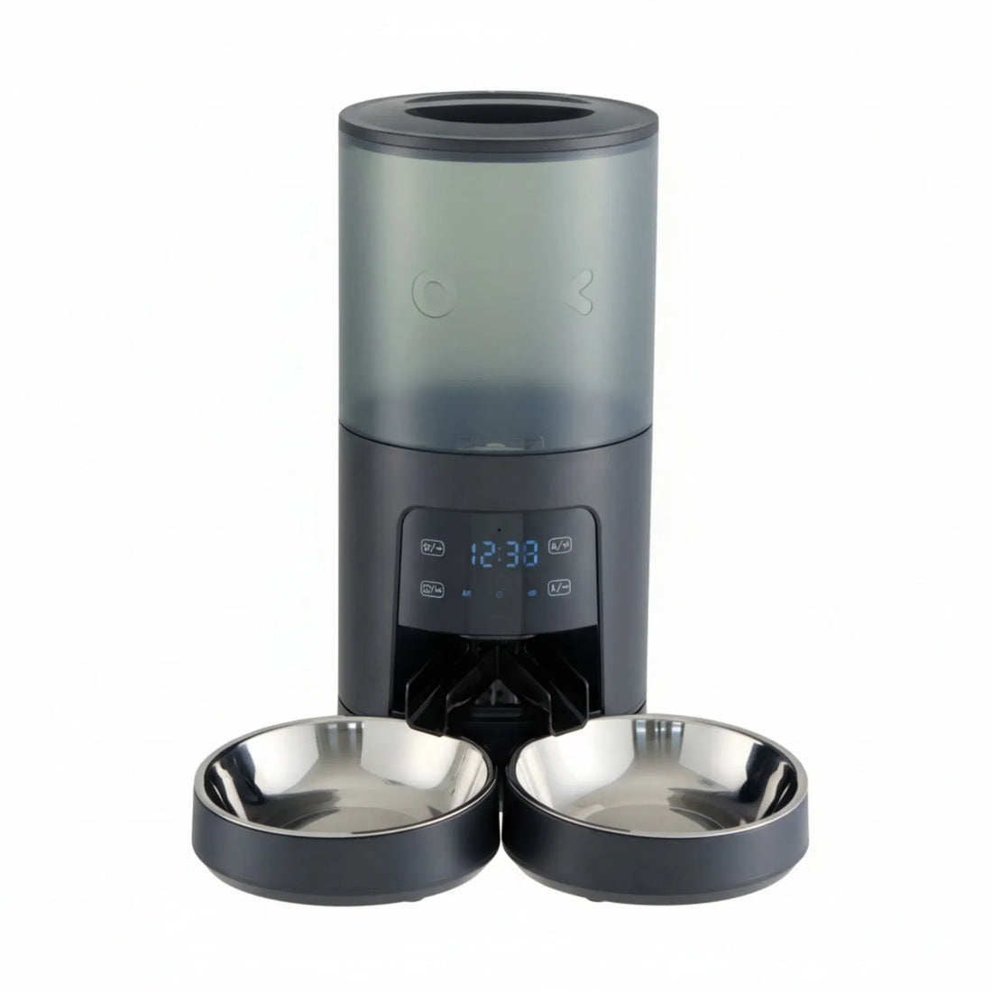6 L Automatic Dual Cat Feeder with App Scheduling, 10-Second Voice Recorder and Dual Power