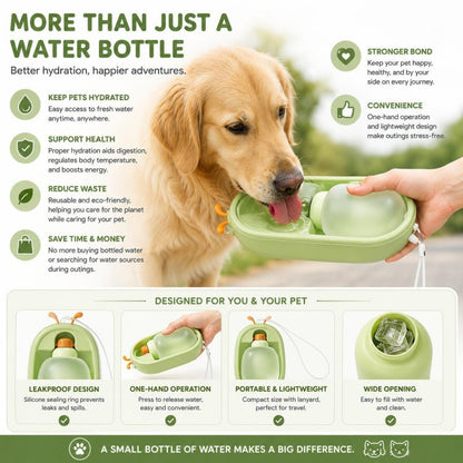 Antler Pet Water Bottle – Leakproof BPA-Free Travel Cup for Dogs &amp; Cats with Lanyard – view 8