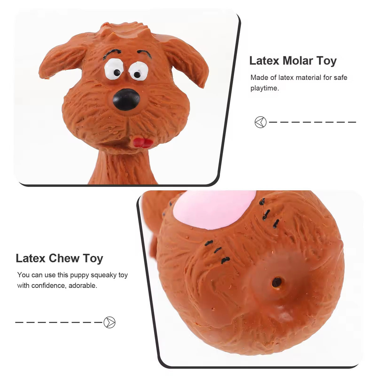 Latex Animal-Shaped Squeaky Dog Chew Toys 4-Piece Set for Puppies and Small Dogs – view 7