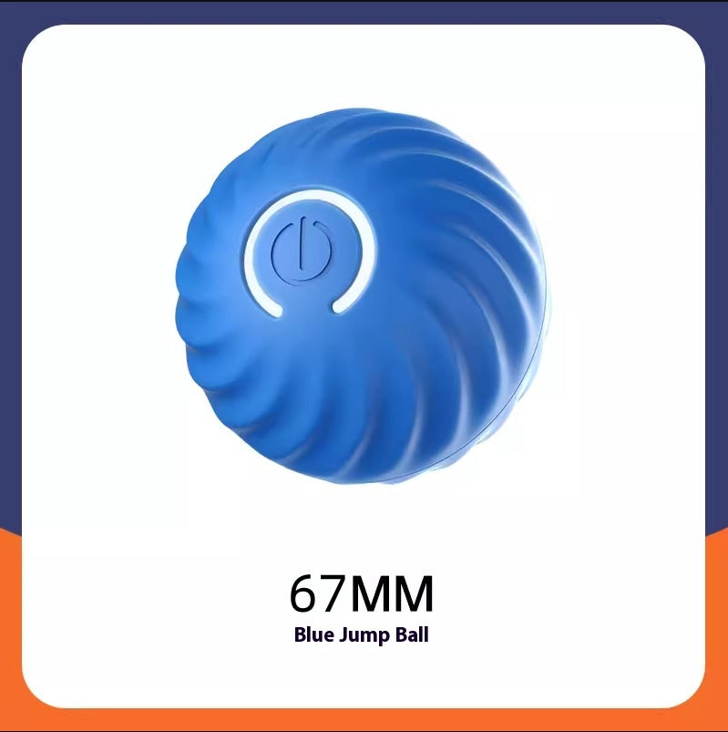 USB Jumping Ball Dog Toy – Bouncy Ball with Spare Shells &amp; Spiky Sleeves, Blue or Orange – view 16