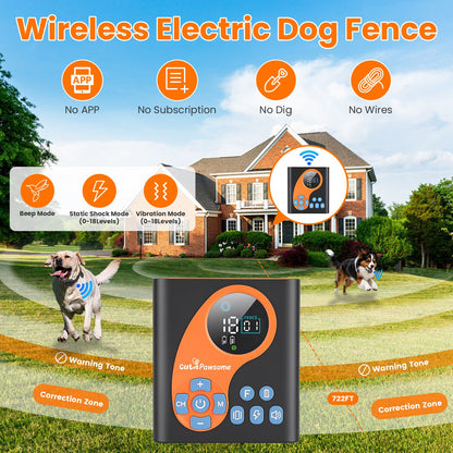 2-in-1 Wireless Dog Fence &amp; Training Collar – 722 ft, IP68 Waterproof, 1 or 2 Collars – view 3