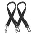 Dog Seat Belt 2-Pack with Swivel Carabiner – Adjustable Nylon Car Safety Lead for Dogs & Cats, Black
