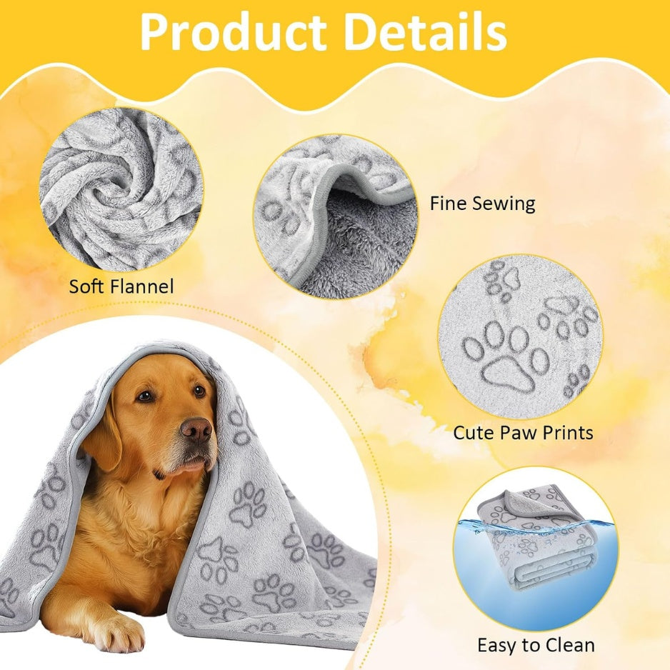 Soft Gray Dog Blanket, 41 x 30 Inch – Pet Throw for Medium Dogs &amp; Cats – view 5